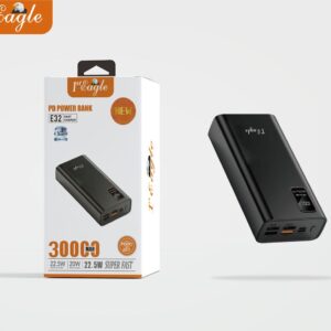 E32 Eagle Power Bank (30,000mAh) PD Super Fast Charge with Type-c output port